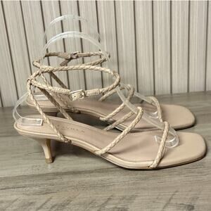 Marc Fisher Beylee Ankle Strap Kitten Heel Sandal Women's Size 8M